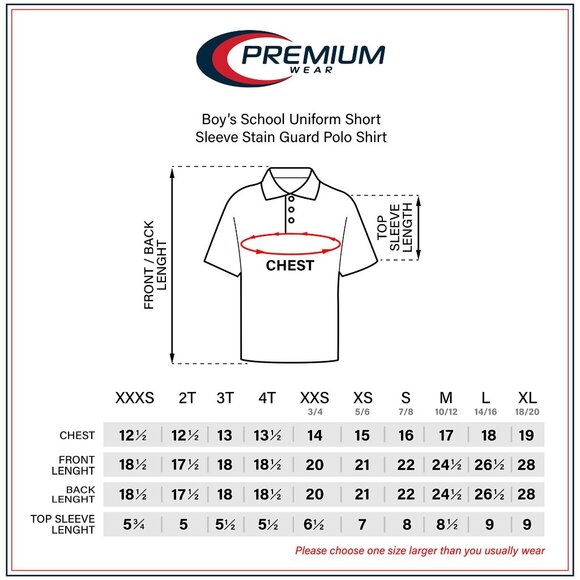 Premium Wear 3-Button Polo  18-20 Hunter Green   Poly/Cotton - Picture 3 of 3